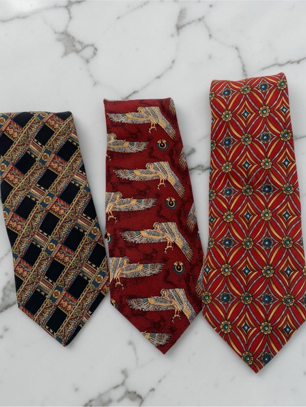 Metropolitan Museum of Art Men's Egyptian Silk Tie Bundle of 3